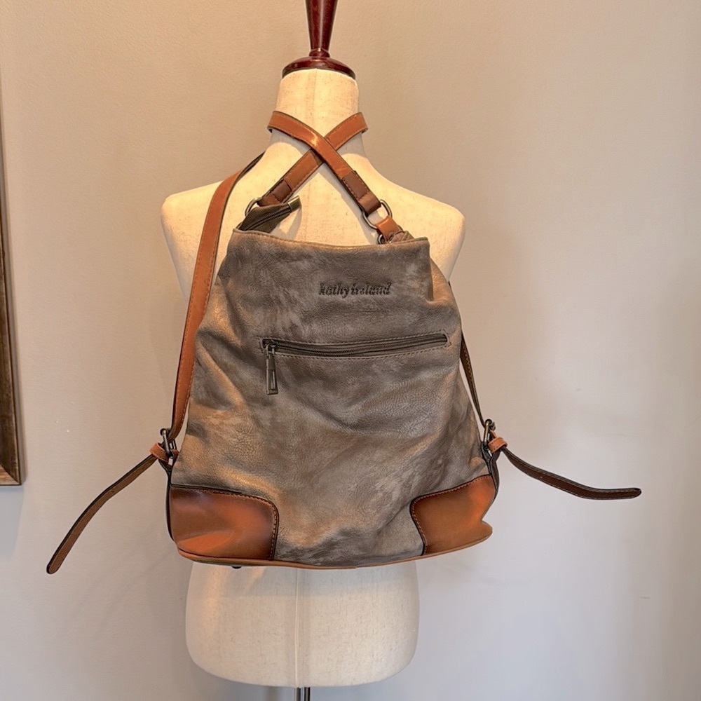 Kathy Ireland faux leather backpack